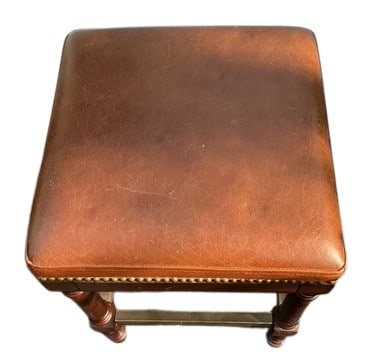 Pair Frontgate 'Raffles' counter height barstools - 2