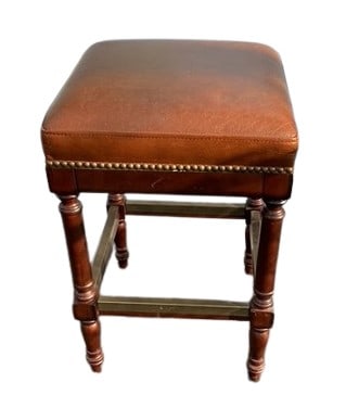 Pair Frontgate 'Raffles' counter height barstools - 3