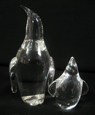 2 Steuben Crystal Penguins: # 8080 & #8295