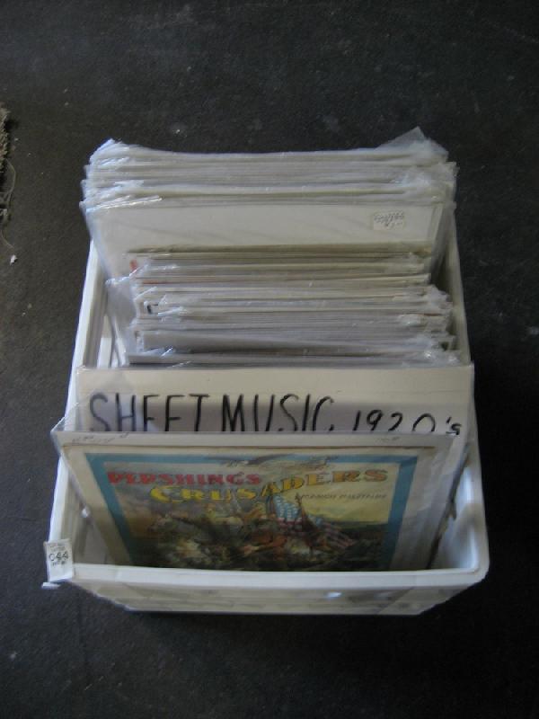 Sheet music: Large collection of early sheet music from 1920 - 1940 all in protective plastic