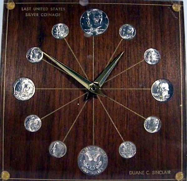 1964 Marion Kay Clock, Model #72 W/us Silver Coins
