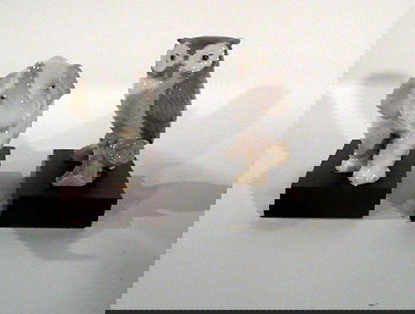 2 Lladro figurines Lucky Elephant & Lucky Owl in O/B: 2 Lladro figurines Lucky Elephant and Lucky Owl in original box - 3.5" & 3.75 " high - Modern