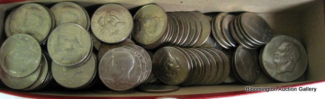 149 US Half & 4 Silver Dollars - post 1964: 149 US Half Dollars & 4 Silver Dollars, all post 1964 ***PLEASE NOTE, EXPRESS SHIPPING AVAILABLE FOR THIS ITEM: For an additional handling fee of $15.00, this item will be shipped within 48 business h