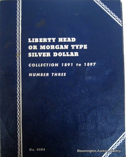 Whitman Morgan Dollar Collection 1891-1897, 8 Coins: Whitman Morgan Dollar Coin Book containing 8 Morgan Dollars:1891, 1891-O, 1892-O, 1896, 1896-O, 1897, 1897-O, 1897S. ***PLEASE NOTE, EXPRESS SHIPPING AVAILABLE FOR THIS ITEM: For an additional handlin
