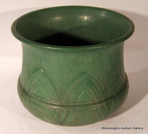 Large Green Glazed Art Pottery Planter - 8.75" high : Large green glazed art pottery planter - 8.75" high x 10.5" diameter - vintage ***PLEASE NOTE, EXPRESS SHIPPING AVAILABLE FOR THIS ITEM: For an additional handling fee of $15.00, this item will be shi
