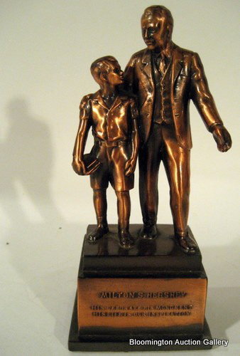 Milton Hershey Bronze Statue: Milton Hershey Bronze Statute - Vintage - ***PLEASE NOTE, EXPRESS SHIPPING AVAILABLE FOR THIS ITEM: For an additional handling fee of $15.00, this item will be shipped within 48 business hours of paym