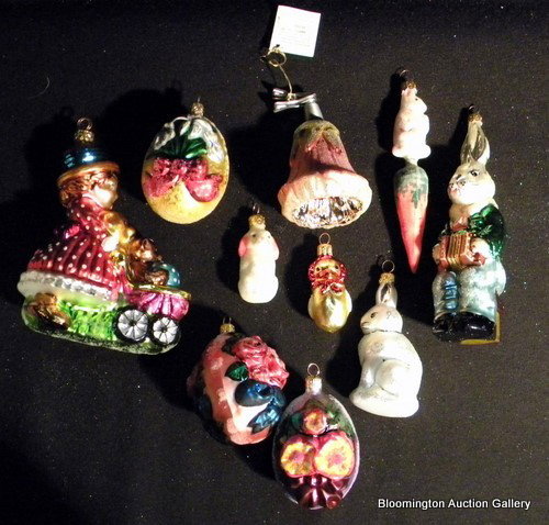 10 Christopher Radko Hand Painted Easter Themed Ornamen: 10 Christopher Radko Hand Painted Easter Themed Ornaments
