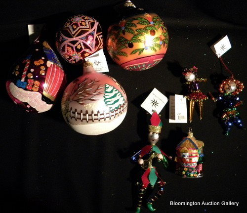 8 Christopher Radko Hand Painted Ornaments: 8 Christopher Radko Hand Painted Ornaments