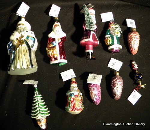 10 Christopher Radko Hand Painted Ornaments: 10 Christopher Radko Hand Painted Ornaments