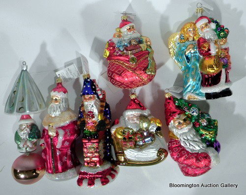 7 Christopher Radko Hand Painted Ornaments: 7 Christopher Radko Hand Painted Ornaments