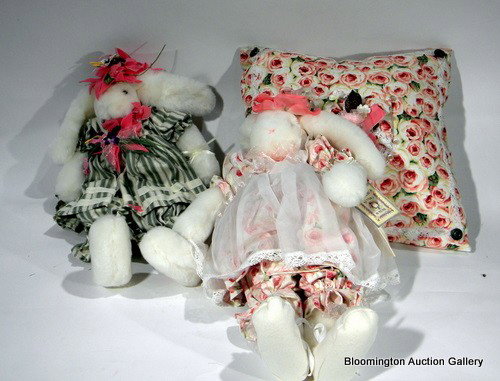 2 Bunnies By The Bay - Deenie, Cupcake - 19" & 18" high: 2 Bunnies By The Bay - Deenie, Cupcake - 19" & 18" high Handcrafted Doll