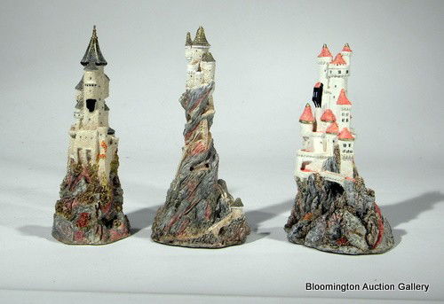 3 Lilliput Lane - Golden Chalice, Red Knight, Sorcerers: 3 Lilliput Lane - Golden Chalice, Red Knight, Sorcerers - w/Original Boxes