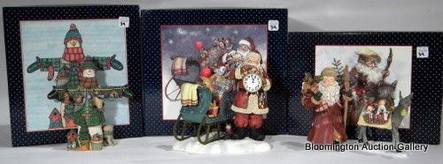 3 Lang and Wise Classic Santa's: 3 Lang and Wise Classic Santa's: All Dressed Up, Santa's Journey, Time for Santa. With Original Box