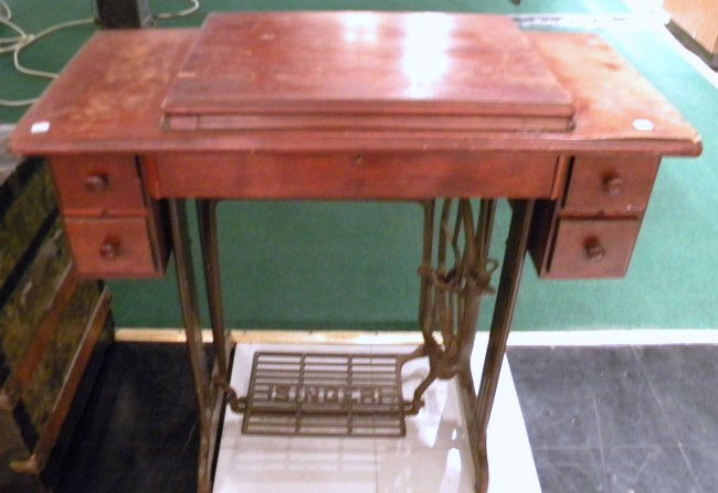Singer Treadle Sewing Machine: Singer Treadle Sewing Machine - poor condition - 29" high x 34" wide