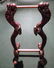Wooden Hand Carved Samurai Sword Stand Dec/W Dragons
