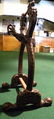 Wooden Hand Carved Samurai Sword Stand Dec/W Dragons - 5