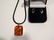 18" Necklace with Amber Pendant, Sterling Silver clasp
