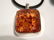 18" Necklace with Amber Pendant, Sterling Silver clasp - 2