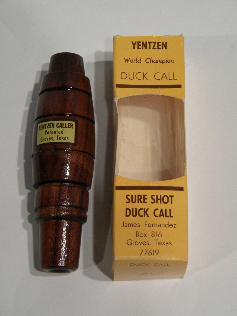 Yentzen "Sure Shot" Wood Duck Call WOB: Yentzen "Sure Shot" Wood Duck Call #500 Patented Groves, Texas WOB - 4.75"L