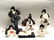 5 Japanese Pearl Dolls on Musical Wooden Stand