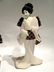 5 Japanese Pearl Dolls on Musical Wooden Stand - 2