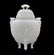 A CARVED WHITE JADE VASE AND COVER , QING DYNASTY - 2