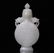 A CARVED WHITE JADE VASE AND COVER , QING DYNASTY