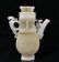 A CARVED WHITE JADE EWER , QING DYNASTY