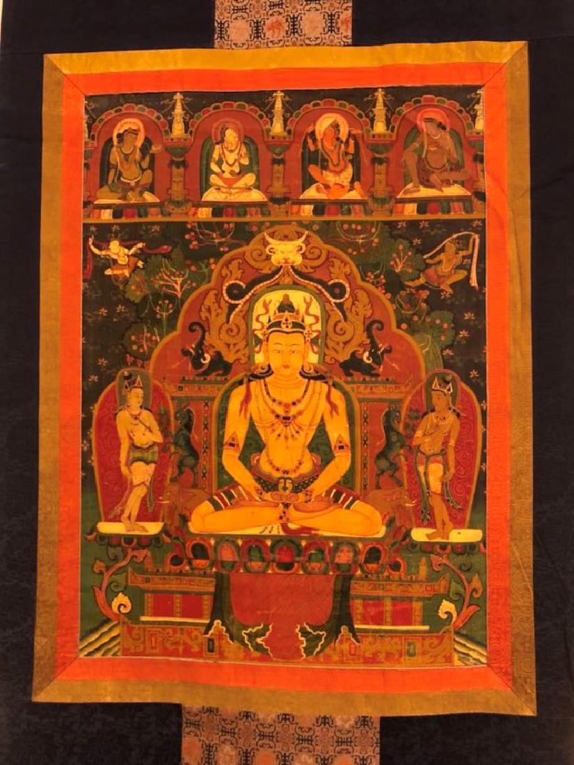 A THANGKA OF AMITAYUS , MING DYANSTY (1 of 8)