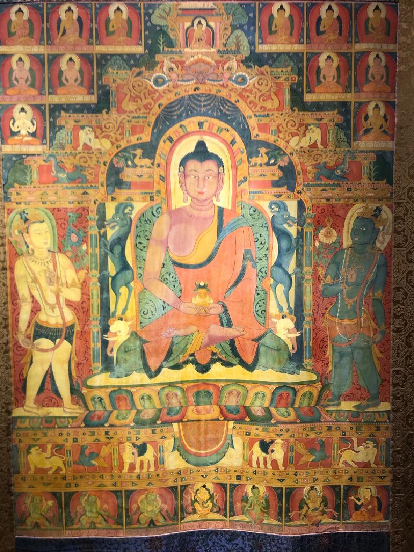 A THANGKA OF AMITAYUS , MING DYANSTY (1 of 1)