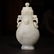 A CARVED WHITE JADE VASE AND COVER ,QING DYNASTY