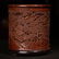 A FINE CARVED BAMBOO 'FIGURE AND LANDSCAPE'