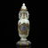 A CARVED WHITE JADE VASE AND COVER