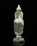 A CARVED WHITE JADE VASE AND COVER - 2