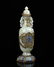 A CARVED WHITE JADE VASE AND COVER - 5