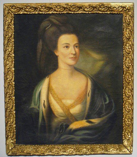 GEORGE ROMNEY (1743-1802 Birtish): Partrail of lady Oil painting on canvas "39 x24''