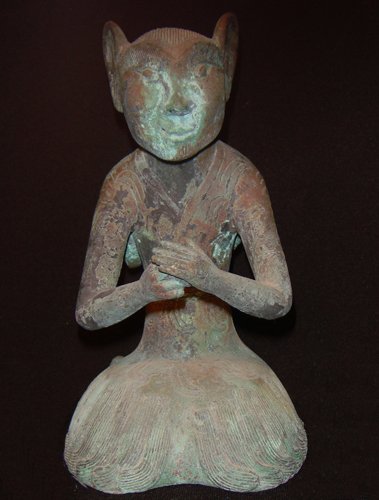 BRONZE HUMAN HAN DYNASTY: BRONZE HUMAN HAN DYNASTY 6 1/2 in