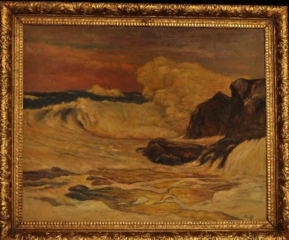 FREDRICK JUDD WAUCH (1861-1940): FREDRICK JUDD WAUCH (1861-1940) OIL ON CANVAS 23 3/4X29 1/2 ''SIGNED LOWER RIGHT.