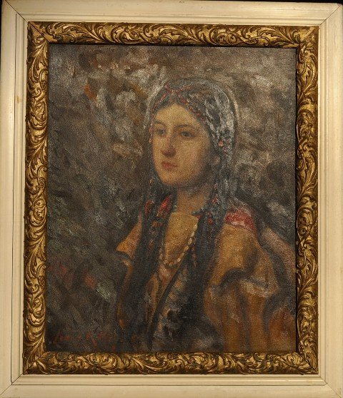 IRVING RAMSEY WILES (1861-1948): IRVING RAMSEY WILES (1861-1948) OIL ON CANVAS 21''X17'' SIGNED IRVING R WILES LOWER LEFT.
