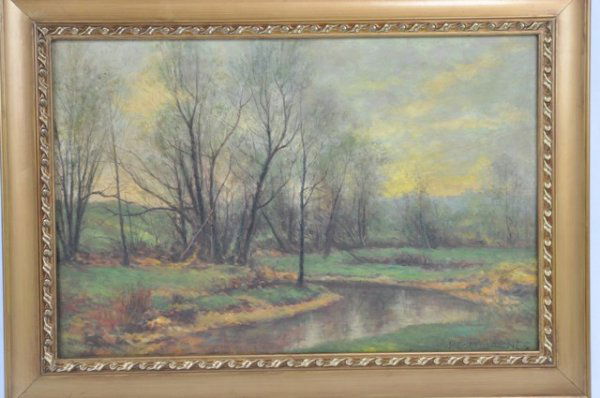 HUGH BOLTON JONES (1848-1927): HUGH BOLTON JONES (1848-1927) oil on canvas 15 1/4'' x 23 1/4'' signed lower right H .BOLTON JONES