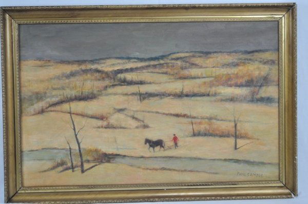 PAUL STARRETT SAMPLE (1896-1974): PAUL STARRETT SAMPLE (1896-1974) oil on canvas 24 1/4''x 15'' signed lower right PAUL SAMPLE
