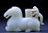 112: A WHITE JADE MONKEY AND HORSE GROUP. (QING DYNAST