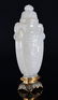 A WHITE JADE CARVING OF VASE AND COVER - 4