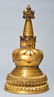A GILT-BRONZE STUPA - 2