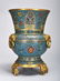 A LARGE GILT BRONZE CLOISONNE ENAMEL VASE - 2
