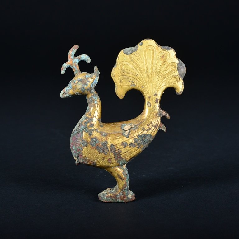 A GILT-BRONZE FIGURE OF PHOENIX (1 of 4)
