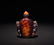 A CARVED AMBER SNUFF BOTTLE - 2