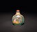 A PAINTED SILVER INLAID GLASS SNUFF BOTTLE