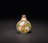 A PAINTED SILVER INLAID GLASS SNUFF BOTTLE - 2
