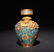 A GILT BRONZE CLOISONNE ENAMEL DRAGON VASE - 3